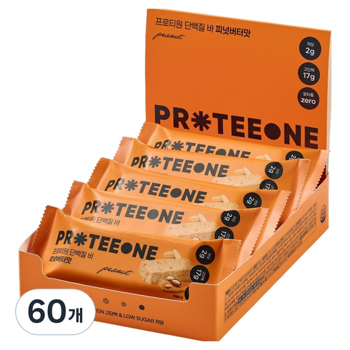 프로티원 단백질바 피넛버터맛, 60개, 50g