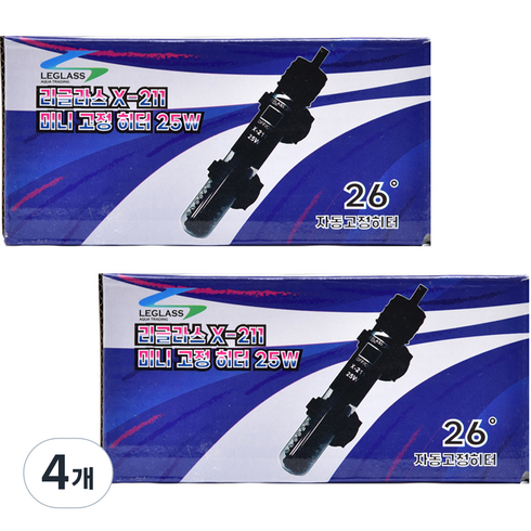 리글라스 관상어용 미니 고정 히터 25W X-211, 4개
