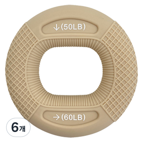 루아즈 듀얼형 실리콘 악력기 25~30kg, 브라운, 6개