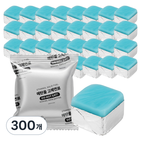 브리즈문 안전한 에탄올 고체연료 미니 화로 캠핑 착화제, 20g, 300개