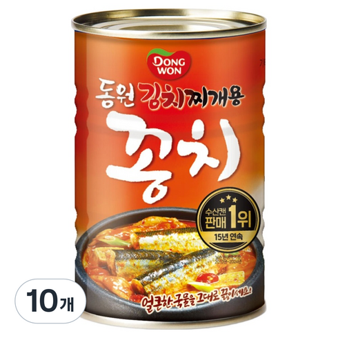 동원 김치찌개용 꽁치 통조림, 300g, 10개