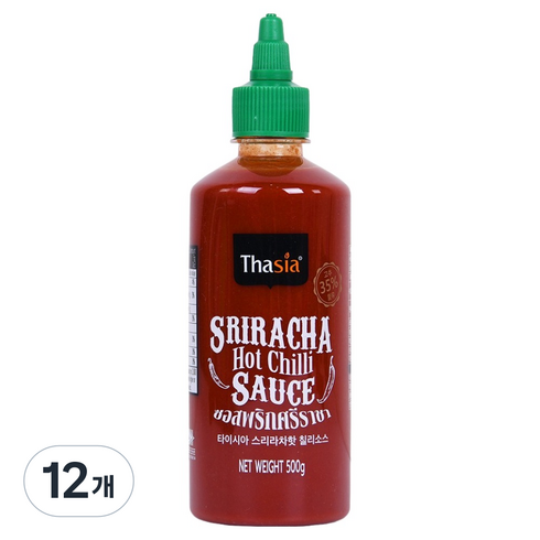 타이시아 스리라차 핫 칠리소스, 500g, 12개