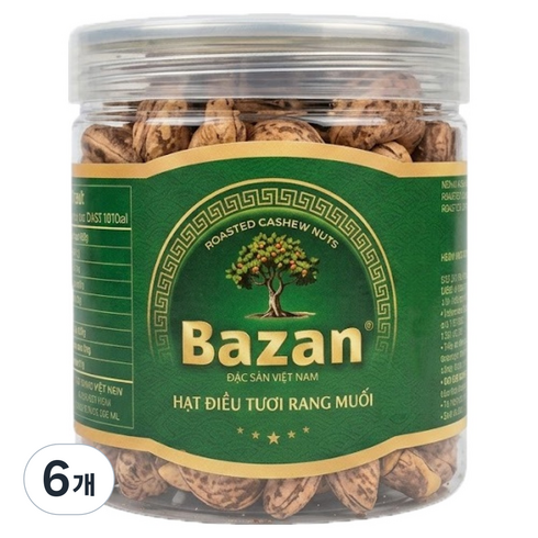 바잔 구운 캐슈넛, 6개, 180g