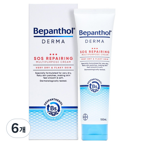 비판톨 더마 SOS Reparing 멀티 퍼포즈 크림, 6개, 100ml