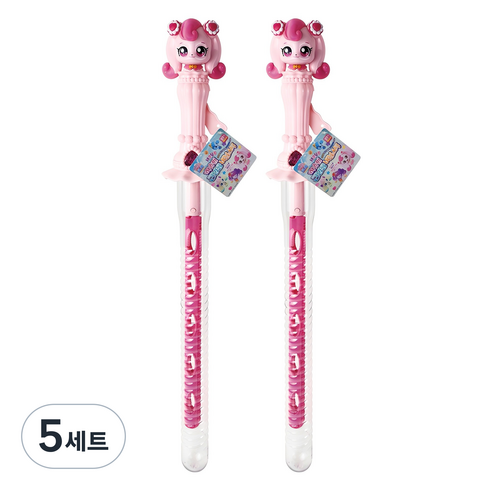 애들랜드 새콤달콤 캐치티니핑 하츄핑 큰방울 버블스틱 2p, 혼합색상, 5세트
