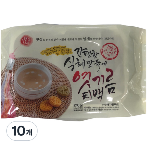 햇살나래 간편한 식혜 만들기 엿기름 티백, 240g, 10개