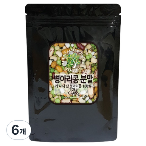 캐나다산 병아리콩 분말, 1.2kg, 6개