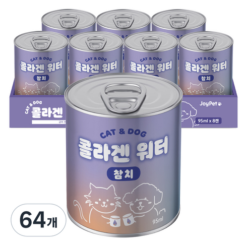 조이펫 반려동물 간식 콜라겐 워터, 참치, 95ml, 64개