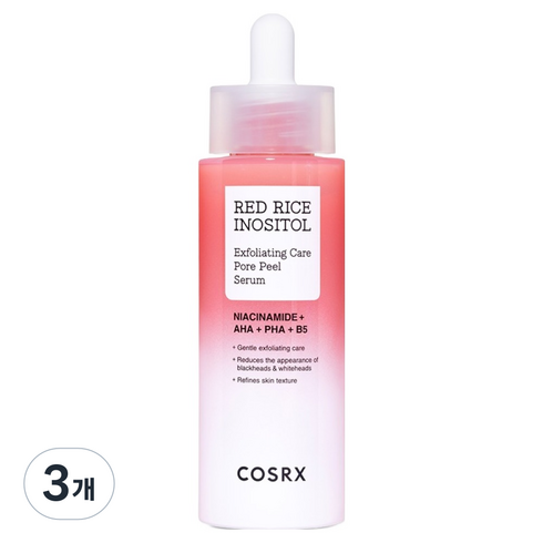 코스알엑스 레드 라이스 이노시톨 익스폴리에이팅 케어 포어 필 세럼, 3개, 80ml