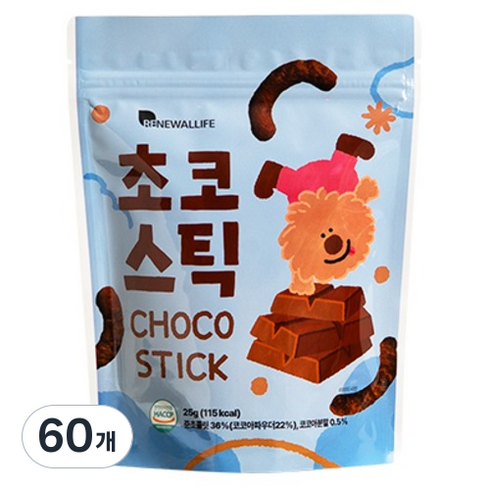 또또맘 초코스틱 현미과자, 25g, 60개, 초코맛