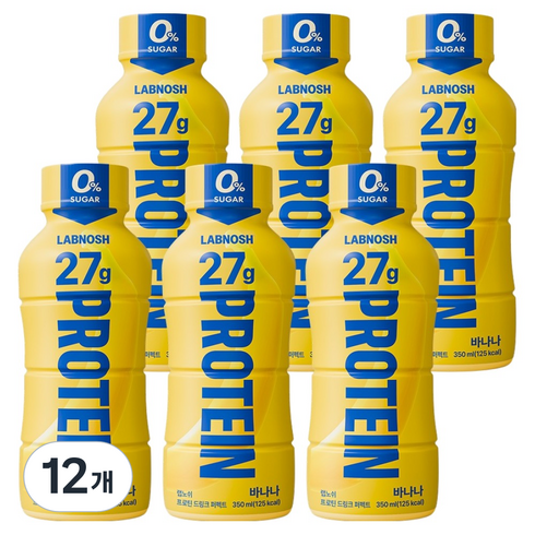 랩노쉬 프로틴 드링크 퍼펙트 바나나, 12개, 350ml