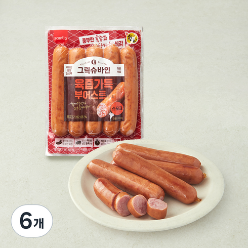 그릭슈바인 육즙 가득 부어스트 스모크, 355g, 6개