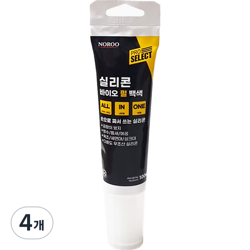 노루페인트 프로셀렉트 실리콘 바이오 펄 백색, 4개