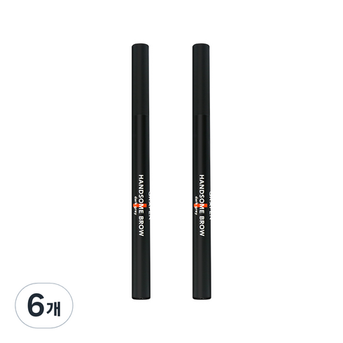 그라펜 핸섬 남성 타투 아이 브로우 0.8g, 다크그레이, 6개