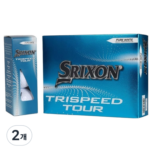 스릭슨 던롭코리아 TRISPEED 투어 골프공 3피스, 퓨어화이트, 2개, 12개입