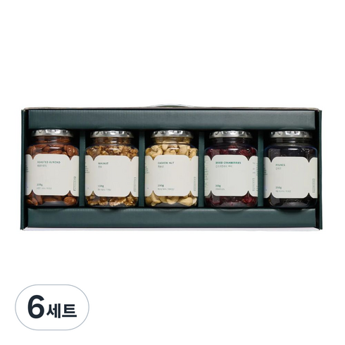 착한습관 견과 앤 건과일 5종 선물세트 1.02kg, 6세트