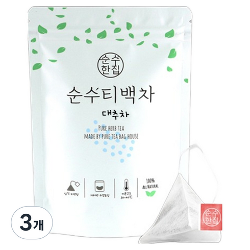 순수한집 대추차 삼각티백, 1g, 10개입, 3개