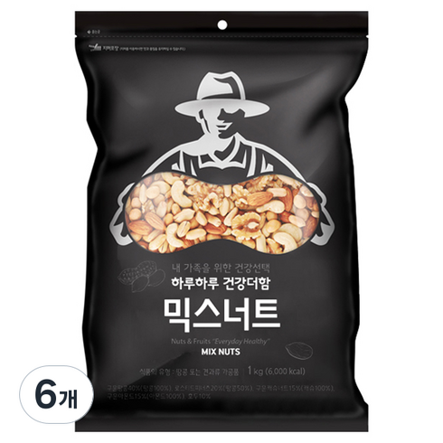 넛츠팜 믹스너트, 1kg, 6개