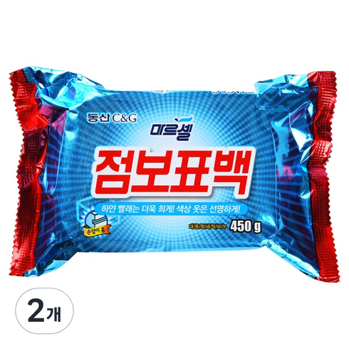 동산씨앤지 크리오 마르셀 점보표백 세탁비누, 450g, 2개