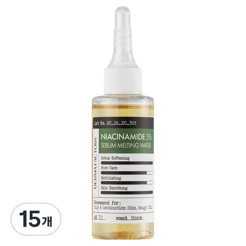 더마팩토리 나이아신아마이드 5% 세범 멜팅 워터, 15개, 80ml