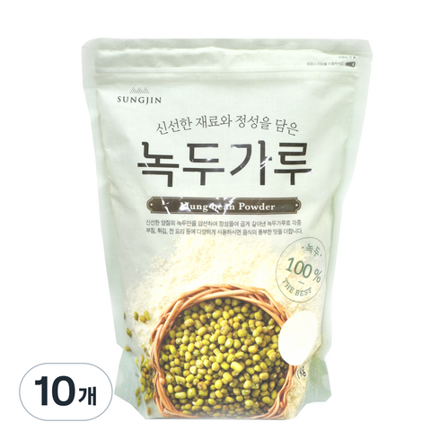 성진식품 녹두가루, 1kg, 10개