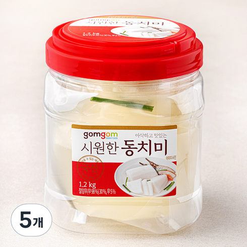 곰곰 시원한 동치미 (냉장), 1.2kg, 5개