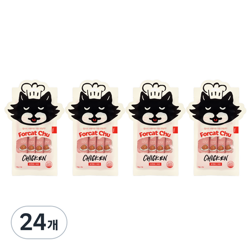 닥터펠리스 고양이 포캣츄 짜먹는 간식 4p, 치킨, 56g, 24개
