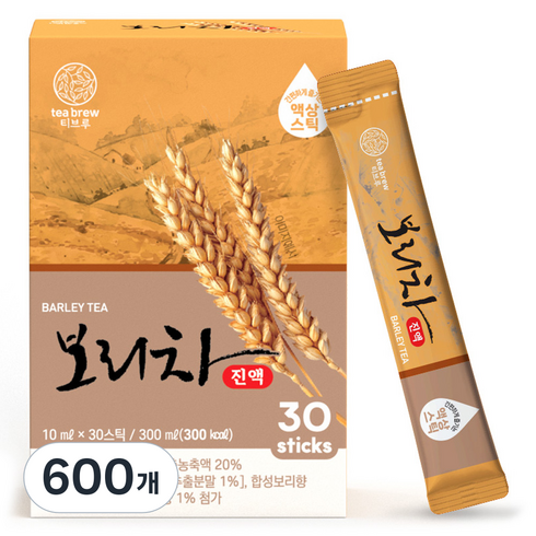 맥널티커피 티브루 보리차 진액, 10ml, 600개