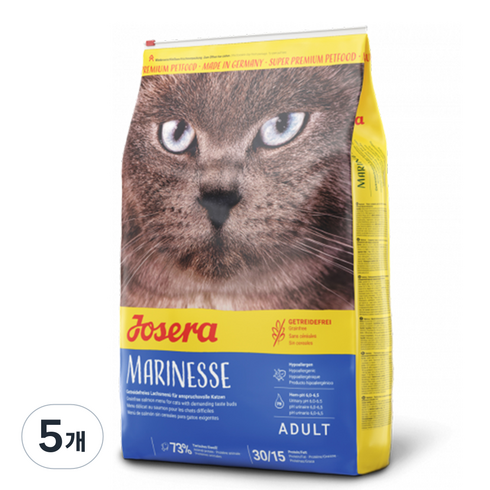 요세라 어덜트 마리네스캣 그레인프리 건식사료, 연어, 2kg, 5개