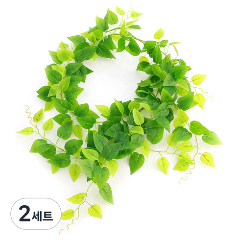 조아트 조화 샤이니리얼바인 넝쿨잎장식 2p, 필러, 2세트
