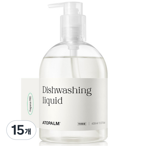 아토팜 젖병 주방세제, 400ml, 15개