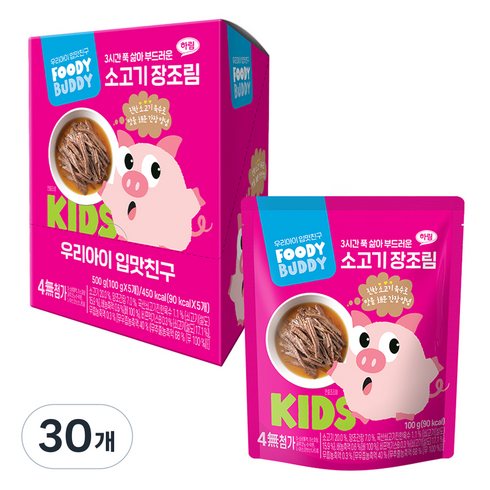 푸디버디 소고기 장조림, 100g, 30개
