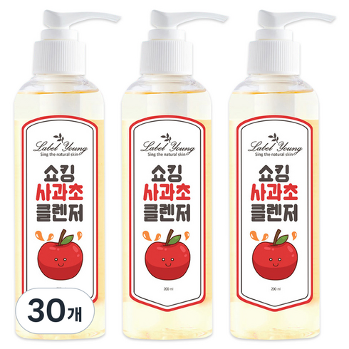 라벨영 쇼킹사과초 클렌저, 30개, 200ml