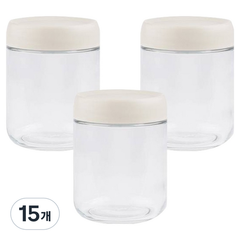 인블룸 다용도 유리 보관용기, 450ml, 15개