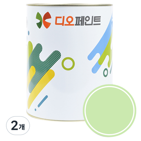 디오페인트 세라믹플러스 결로 곰팡이 방지용 페인트, 비비드 11 라임그린, 1L, 2개