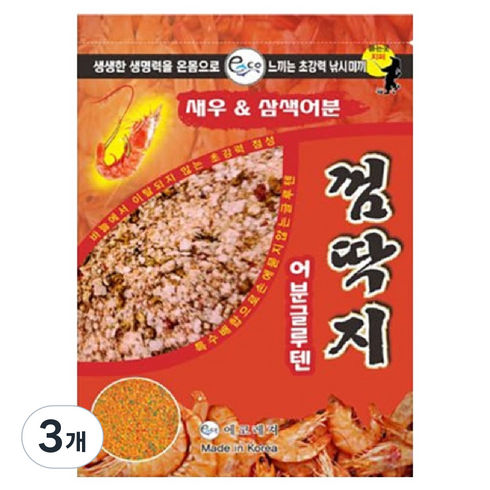 에코레져 껌딱지 새우 어분글루텐, 3개, 300g