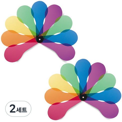 러닝리소스 색관찰 부채 20352, 혼합색상, 2세트