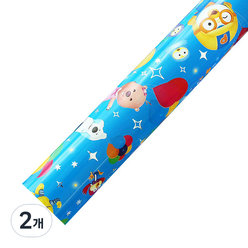 뽀로로 증착롤 포장지 대, 블루, 2개