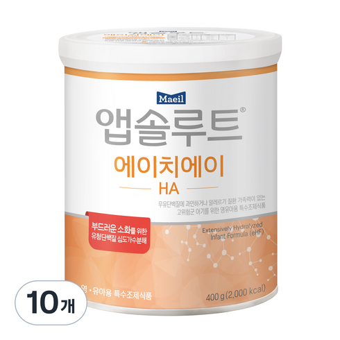 앱솔루트 에이치에이 분유, 400g, 10개