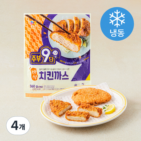 주부9단 바삭치킨까스 (냉동), 360g, 4개