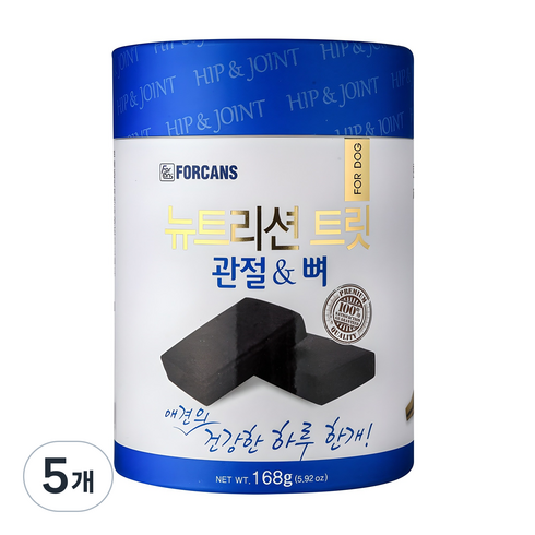 포켄스 강아지 뉴트리션 트릿 영양제, 21정, 168g, 뼈/관절강화, 5개