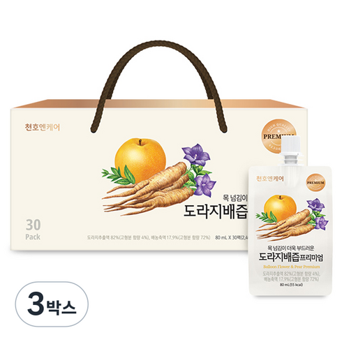 천호엔케어 프리미엄 도라지배즙, 80ml, 90개