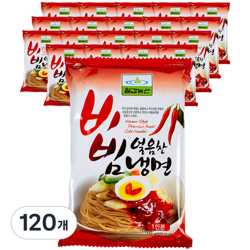 칠갑농산 얼음찬 비빔냉면, 142g, 120개