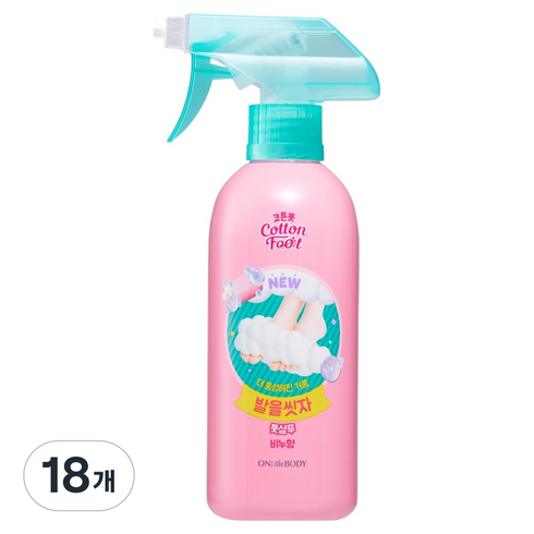 온더바디 코튼풋 발을 씻자 풋샴푸 비누향, 1개입, 18개, 385ml