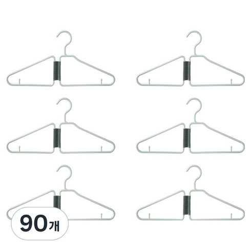 오마땅 논슬립 접이식 접는 옷걸이, 그린, 90개