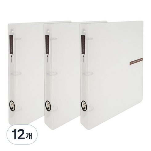 에코청운 칼라칩 D링 바인더 3cm A4 3공, 투명, 12개