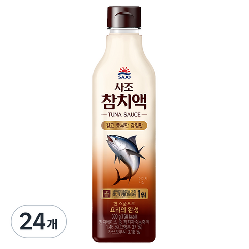 사조 참치액, 500g, 24개