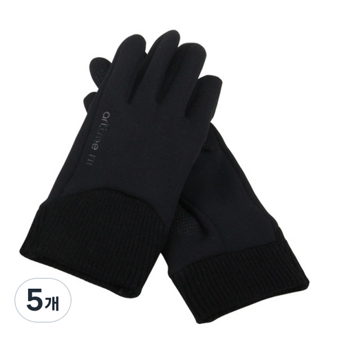 아뜨리 슬림핏 장갑, 블랙(남성용), 5개