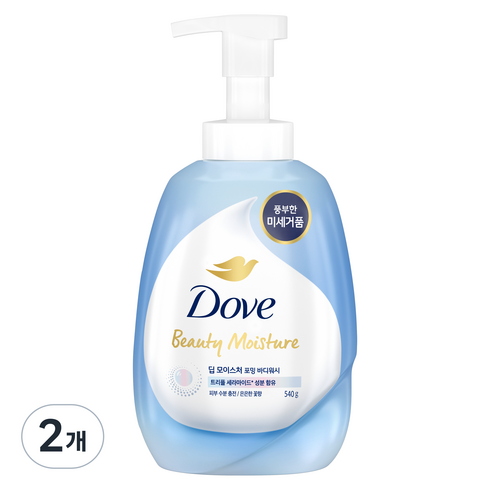 도브 딥 모이스처 포밍 바디워시 은은한 꽃향, 540g, 2개