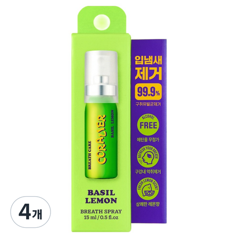 코랄리에 구강 스프레이, 4개, 15ml